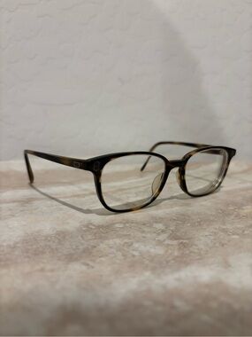 Oliver Peoples Nisen Rectangular Oval Tortoiseshell Eyeglasses